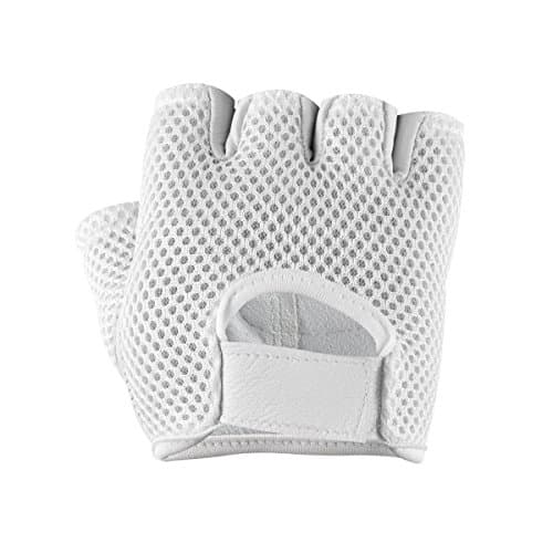 Image of Half Finger Leather Padded Palm Cycling Biking Gloves Multi-Purpose Gloves Weight Lifting Gym Workout Training Bodybuilding Anti Slip Gloves for Men, Women, Ladies, Male, Female (White, Medium)