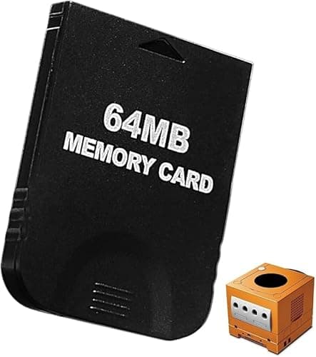 Image of High Speed Gamecube Memory Card,64MB(1019 Blocks),Game Memory Card Compatible for Nintendo Gamecube and Wii Console Accessory Kits (Black)