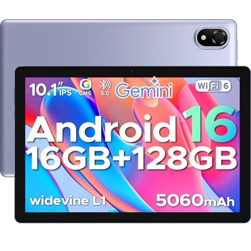 Image of POPUX U10 Android 16 Tablets, 10 Inch HD+ IPS Tablet, 16GB RAM+128GB ROM+2TB Al Tablet, 5060mAh Android Tablets, 8MP+5MP Cameras, Gemini Al/Widevine L1/WIFi 6/BT 5.0/3.5mm headphone- Purple
