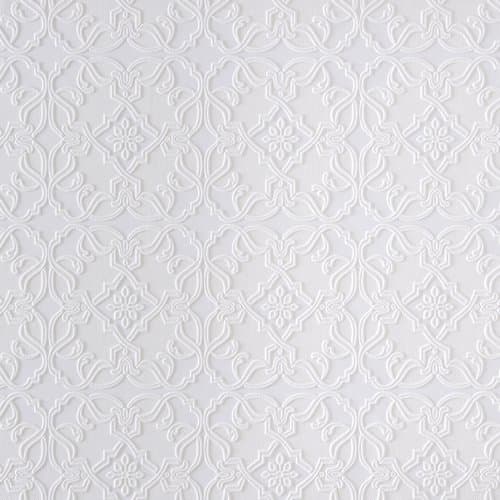 Image of Brewster Anaglypta Maxwell RD0671 Luxury Vinyl, White