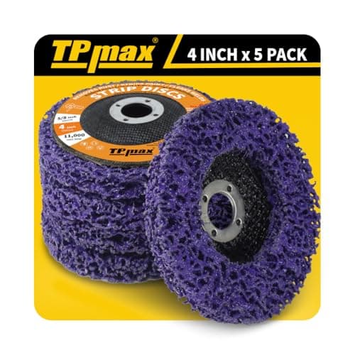 Image of 100mm 4 Inch Strip Discs Stripping Discs Rust Remover Wheel Remove Paint and Oxidation Poly Strip Wheel Disc Abrasive Angle Grinding Wheel - 5 Pack(Purple)