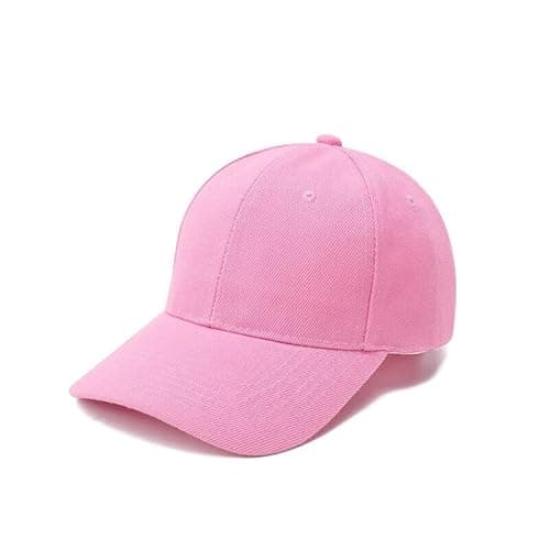 Image of Boolavard Kids Boy Girl Baseball Cap Hat Soft Cotton Lightweight Adjustable Size for 2-9 Years (Pink)