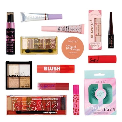 Image of Technic Mega Trends 14 Piece Gift Set - Full Size Cosmetic Gift Box - Products for Eyes, Cheeks, Face & Lips - Perfect for Makeup Enthusiasts - Vegan & Cruelty Free