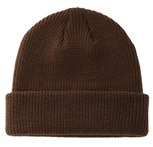 Image of Decentron Classic Men's Warm Winter Hats Thick Knit Cuff Beanie Cap Daily Beanie Hat (Coffee)(Size: M)
