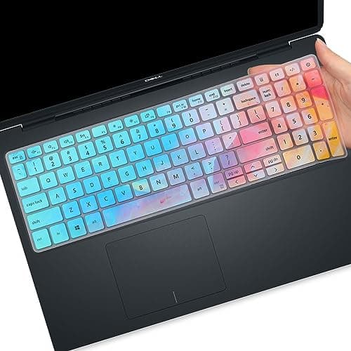 Image of MUBUY Keyboard Cover for Dell Inspiron 15 15.6" 17.3" 3501 3505 5501 5502 5505 5508 5584 5590 5593 5598 7590 7591 7501 7506 7706 7790, Inspiron 3000 5000 7000 Keyboard Cover -Colorful