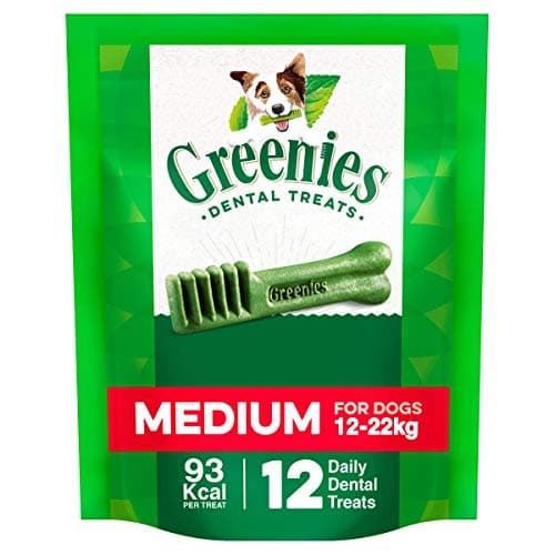 Image of Greenies Original Dental Treat Care for Medium Dogs from 12-22 kg, 12 Chews, 340 g