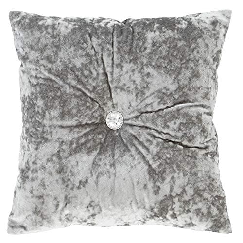 Image of Catherine Lansfield Living Crushed Velvet 45x45cm Cushion Silver Grey