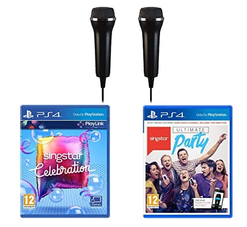 Image of Singstar Ultimate Party + Celebration + 2 Microphones Bundle PS4