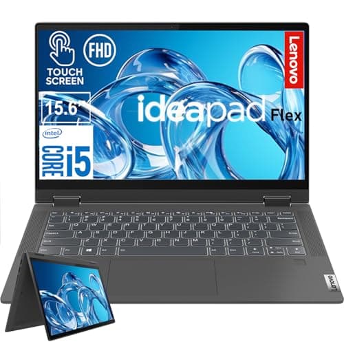 Image of Lenovo IdeaPad Flex 5 Laptop, 15.6 Inch FHD Touchscreen, Intel Core i5-1135G7, Quad-Core Processor, 8GB RAM, 1TB SSD, Windows 11, Graphite Gray, Backlit Keyboard, Fingerprint Reader, WiFi 6