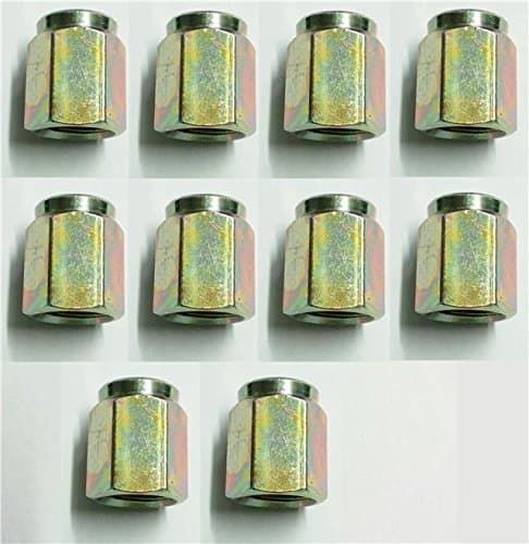 Image of 10 x FEMALE BRAKE UNION NUTS metric brass pipe tubing 10 x 1.0mm Joiner