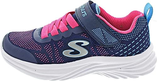 Image of Skechers Girl's Dreamy Dancer Radiant Rogue Trainers, Navy & Hot Pink Mesh/Multi Trim, 10.5 UK