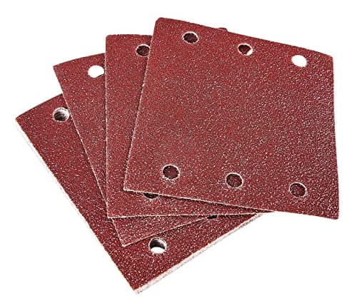 Image of Amtech V4040 P60 Hook and Loop Square Sanding Sheets, 10 Piece Set, 110mm x 100mm Sanding Paper