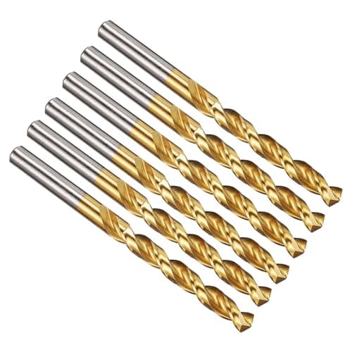 Image of PATIKIL 8mm Drill Bit, M42 8% Cobalt High-Speed Steel Jobber Straight Shank 135° Titanium Nitride (TiN) Coated for Hard Metal Stainless Steel - 6 Pack