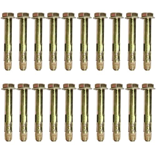 Image of YKUKIZEE 20Pcs Anchor Sleeve Bolts M12x100 mm, Heavy Duty Expansion Screw Bolts, Hex Nut Concrete Anchor Bolt Carbon Steel for Masonry Brick Cavity Wall Fixings