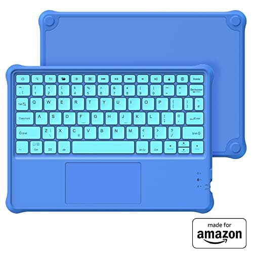 Image of Made For Amazon Kids Wireless Bluetooth Keyboard | Blue, for Fire HD 10 Kids and Kids Pro tablets