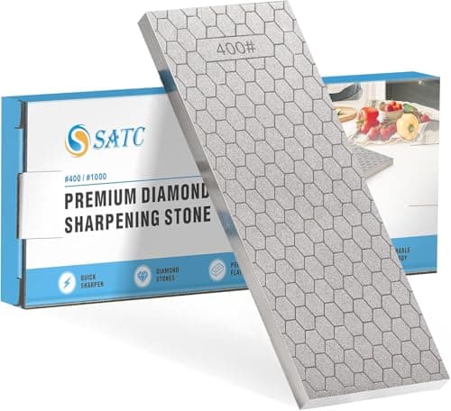 Image of SATC Diamond Sharpening Stone 2 Side Grit 400/1000 Chisel Sharpening Kit Diamond Honing Stone for Short Chisels and Planes