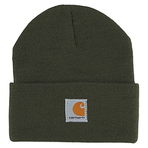 Image of Carhartt Unisex Kids Acrylic Watch Cold Weather Hat, Olive, 8-14 Years UK