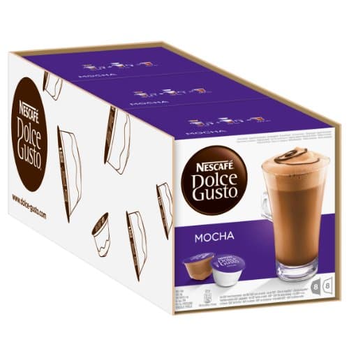 Image of NESCAFÉ Dolce Gusto Mocha Coffee Pods, 16 Capsules (Pack of 3 - Total 48 Capsules, 24 Servings)