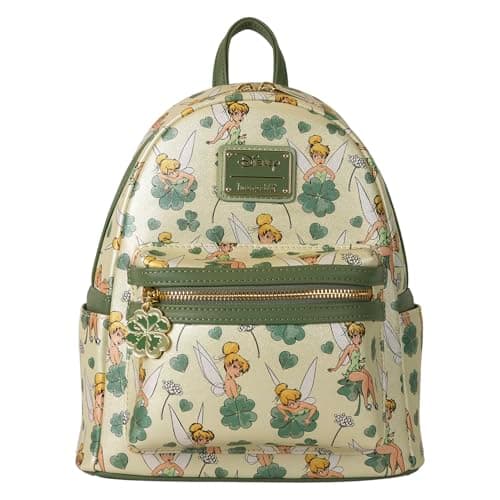 Image of Loungefly Disney Tinker Bell 4-Leaf Clover Mini Backpack