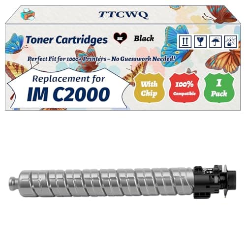 Image of TTCWQ Compatible for Ricoh IM C2000 Toner Cartridges Work for Ricoh IM C2000 IM C2500 Printers, with Chip, High Yield 16500 Pages, High-Definition Printing (1 Pack Black)