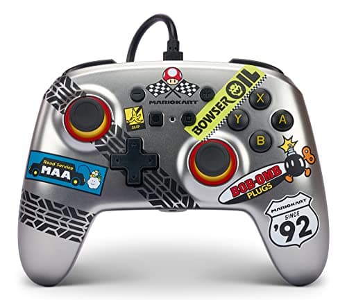 Image of PowerA Enhanced Wired Controller for Nintendo Switch and Oled Model, Advance Gaming Buttons, 3.5mm Stereo Jack and Anti-Friction Rings, Officially Licensed: Mario Kart