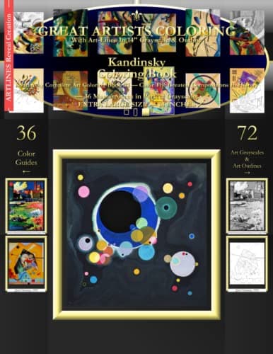 Image of Kandinsky Coloring Book: Kandinsky Complete Art Coloring Book #1 - Color The Greatest Compositions In History