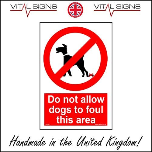 Image of PR232 Do Not Allow Dogs To Foul This Area Canine Poo Keep Clear Pavement Sign 200mm x 300mm Sticker/Sav - White Background