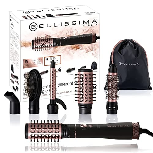 Image of Bellissima 6-in-1 Hot Air Styler & Volumiser Hair Dryer Brush with Ionic, Ceramic & Keratin Technology dor Smooth, Frizz-Free Volume, 1000W, 2 Heat/Speed Settings, All Hair Types