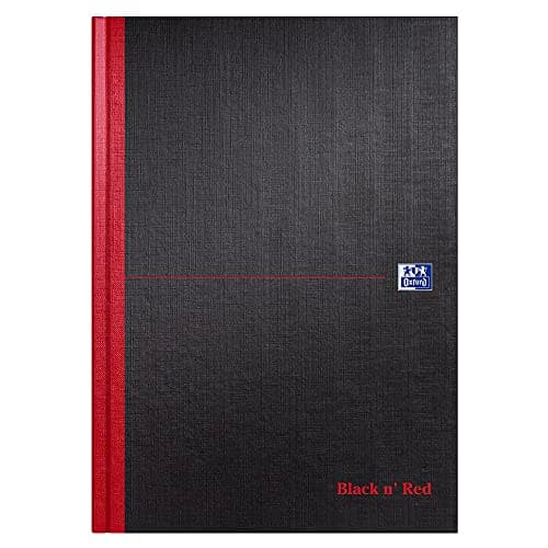 Image of Oxford Black n' Red A4 Hardback Casebound Notebook, Ruled with A-Z Index, 192 Page, 1 Notebook