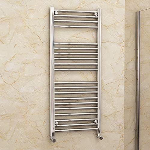 Image of 1200 x 500mm Straight Heated Towel Rail Chrome Bathroom Ladder Radiator