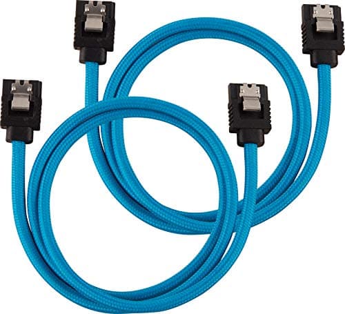 Image of Corsair Premium Sleeved SATA Cable - SATA 6Gbps 60cm, Blue