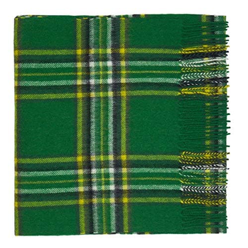 Image of Oxfords Cashmere 100% Lambswool Tartan Plaid Scarf, Irish National