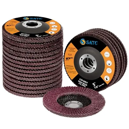 Image of SATC Flap Discs 125mm 20 Pack Grinding Discs 40/60/80/120 Grit for Angle Grinder to Sanding Grinding Metal Wood