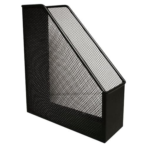 Image of Magazine File Rack Q-CONNECT Metal Black/Document Archiving/Type-for Documents/Kind-A4/90 / Material-Metal/Label-N.a. / Colour-Black/Format-A4 / Weight (g/m2)-N.a. / Width (mm)-90