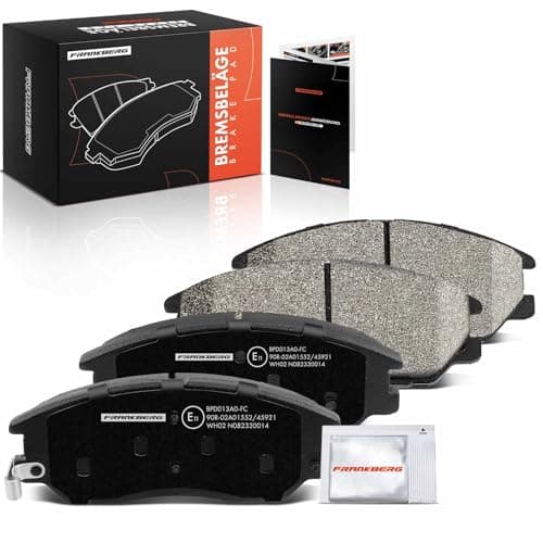 Image of Frankberg Brake Pad Set incl. 4x Pads Front Compatible with Terracan HP Opirus GH Rodius II XG XG Equus/Centennial JS Replace# 58101H1A80,581013BA02