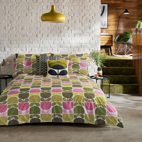 Image of Orla Kiely Multi Block Stem BeddingBedding: Duvet Cover & 2 Pillowcase Set, King 230x220cm