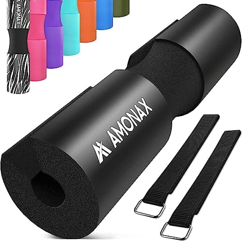 Image of AMONAX Barbell Squat Pad, Extra Thick Foam Padding for Neck & Shoulder Support, Strength Training Equipment Attachments Gym Fitness Workout Cover for Hip Thrusts, Weight Lifting Heavy Weight Squats