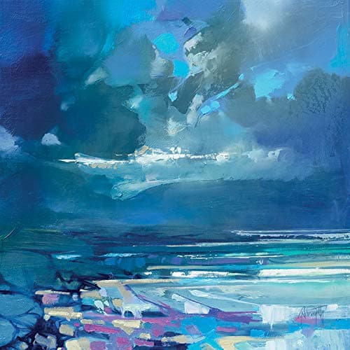Image of The Art Group "West Coast Blues I Scott Naismith Canvas Print, Multi-Colour, 85 x 85 x 1.3 cm