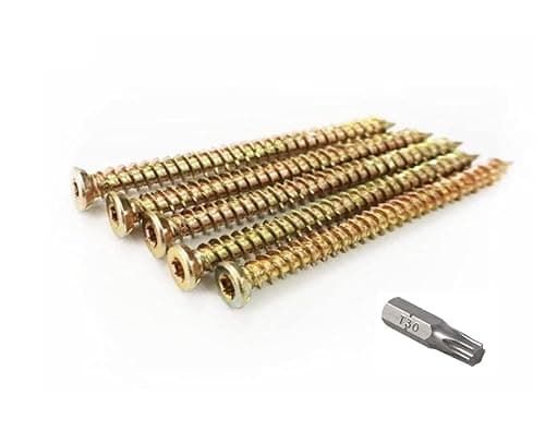 Image of 7.5 x 80mm (Box of 100) Easy Drive Countersunk Direct Concrete Screws. Free Torx Bit Included.