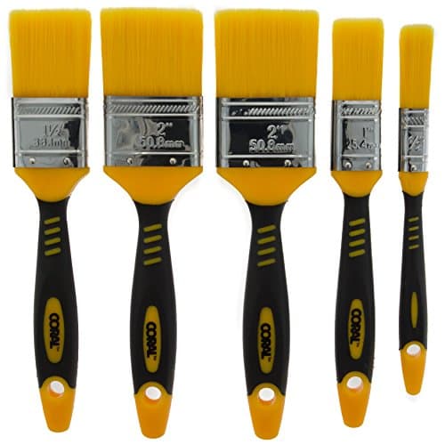 Image of Coral 31417 Zero-Loss 5 Paint Brush Set for a Seriously Good Finish and No Bristle Loss set 5 piece brush pack