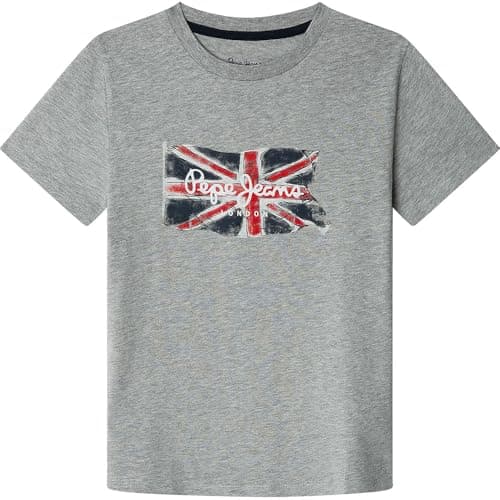 Image of Pepe Jeans Boy's CLAG JR N T-Shirt, Grey(Marl Grey), 8