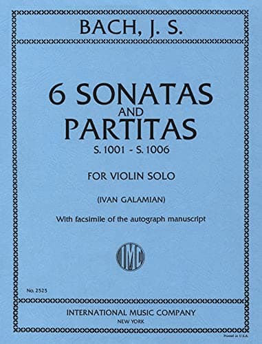 Image of Johann Sebastian Bach: 6 Sonatas and Partitas BWV 1001-1006 for Solo Violin, Edited by Ivan Galamian, IMC2525