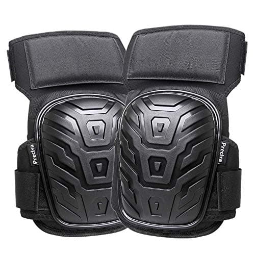 Image of Preciva Professional Knee Pads for Work, Heavy Duty Gel Cushion and Foam Padding KneePads with Anti-Slip Straps and Easy-Fix Clips for Men, Women, Gardening, Flooring