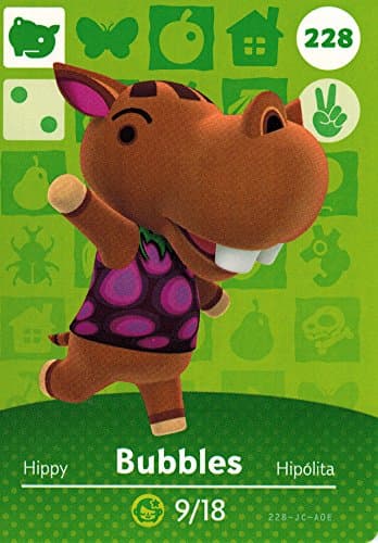 Image of Nintendo Animal Crossing Happy Home Designer Amiibo Card Bubbles 228/300 USA Version