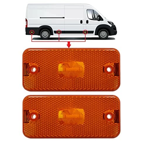 Image of BIAREN 2x Side Marker Indicator Lamp Light Lens Amber For Peugeot Boxer Citroen Relay Fiat Ducato Iveco Daily 2006 Onwards 6303A1 1356794080 71749250