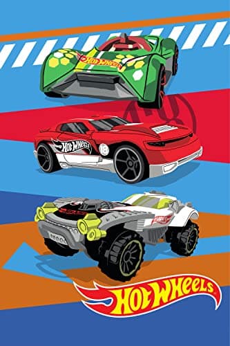 Image of Hot Wheels Fleece Blanket - Epic Race Car Design - Bed Throw Super Soft Blanket - 100% Polyester - 100 x 150cm, Twin
