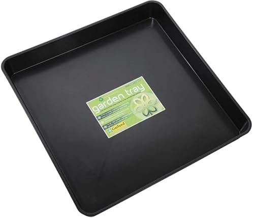 Image of Muddy Hands Heavy Duty Square Multi Purpose Black Plastic Garden Tray - 25 Litre - (Length: 59cm x Width: 59cm x Height: 7cm)