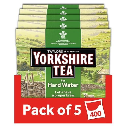 Image of Yorkshire Tea Hard Water, 5 Boxes of 80 Tea Bags (Total 400 Bags)