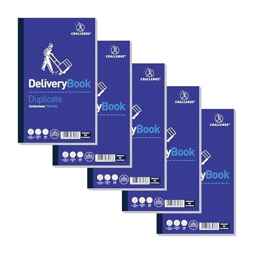 Image of Challenge Duplicate Delivery Book, Carbonless, 100 Pages, 5 pack (210 x 130 mm)
