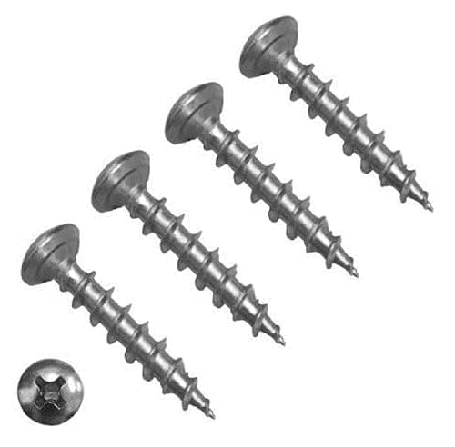 Image of TERF® PVC Decking Screw 4.3mm X 25mm Philip Drive Pan Head Stainless Steel A2 (304) Self Tapping Screws 4.3mm X 25mm For PVCu Window Door Decking Screw - Pack of 25